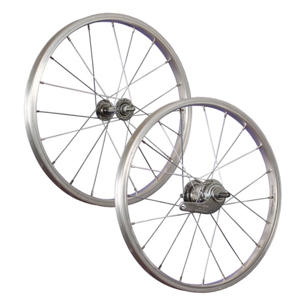 18 pulgadas juego ruedas bici de aluminio contropedal plateado