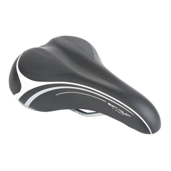 Silla de bicicleta asd-touch suave toque anatómico comodidad sillín unisex negro