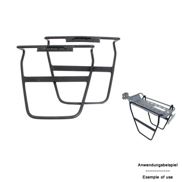 Soporte de bolsa de bicicletas Arc-S 149 para Pannier Carrier de aluminio negro