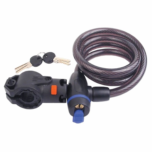 Cable de bicicleta Bloqueo ASL-31 1200mm Cable de acero 12mm Universal Negro