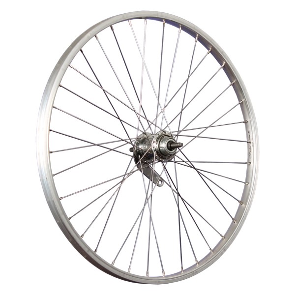 24 pulgadas rueda trasera bici buje freno contrapedal argento