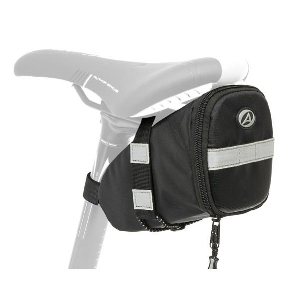 bolsa de asiento de bicicleta A-S315 Bolsa de herramientas Agua repelente de agua Reflex Negro