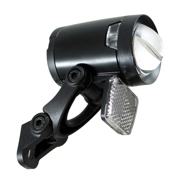 Mistroms Bicicletas LED Faros H-Black Pro E-Bike 200 Lumens Front Light